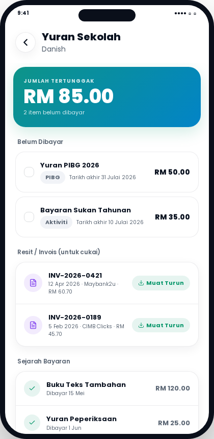 Yuran & Invois